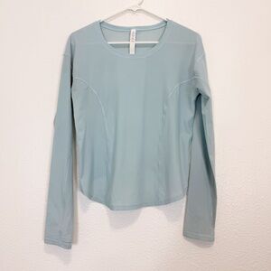 Lululemon Athletica Baby Blue Fitted Long Sleeve Top